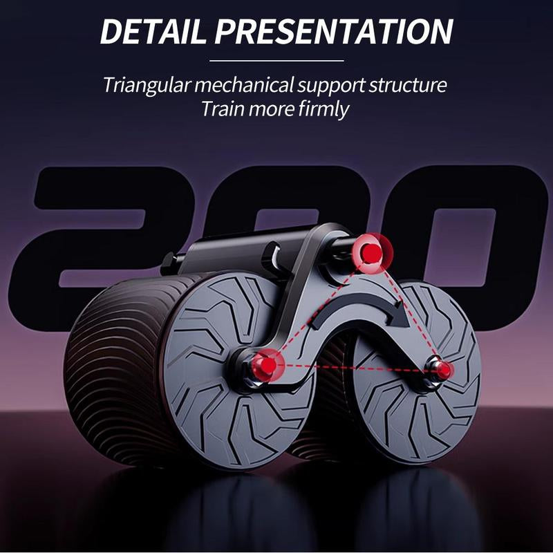 Abdominal Wheel, Abdominal Wheel with Non-Slip Handle, Phone Holder Design Crunch Fitness Equipment for Home Gym, Gym Accessories for Men & Women, Gym Accessories