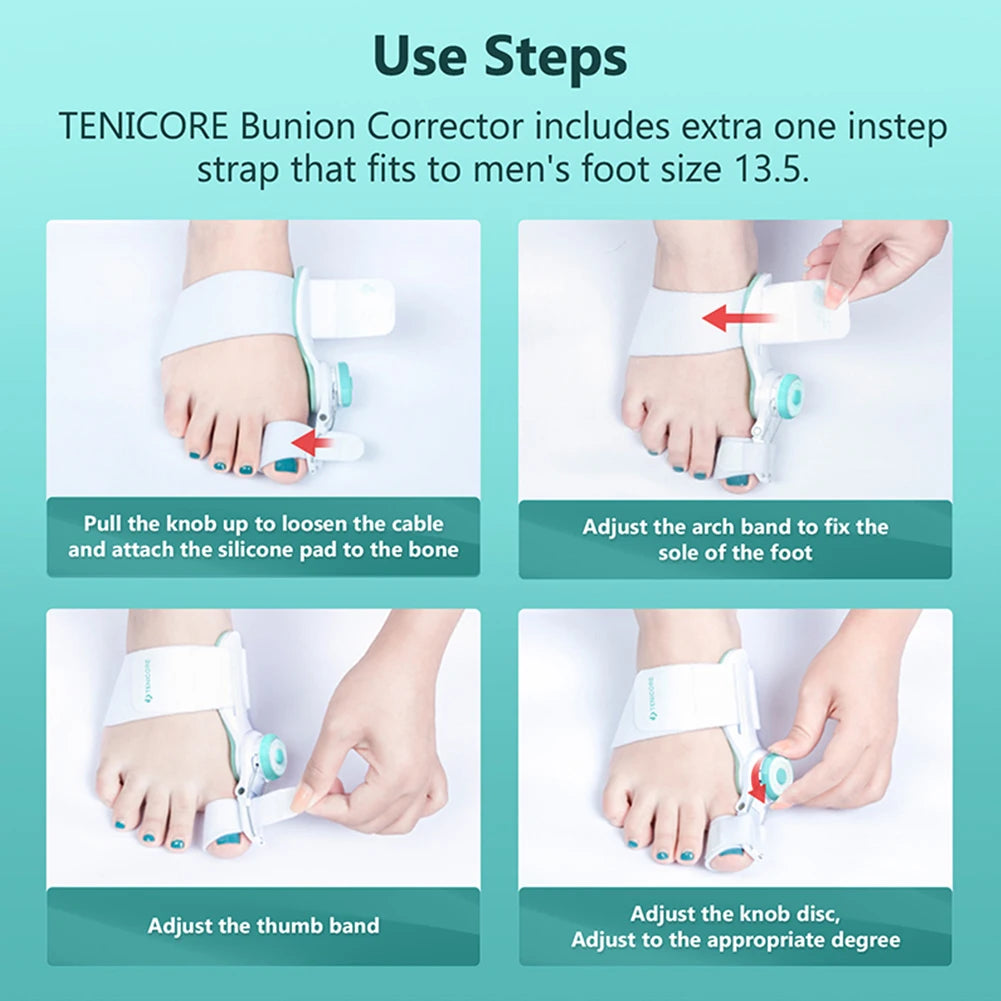 Bunion Splint Big Toe Straightener Bunion Corrector for Woman Men Knob Hallux Valgus Correction Orthopedic Pedicure Foot Care