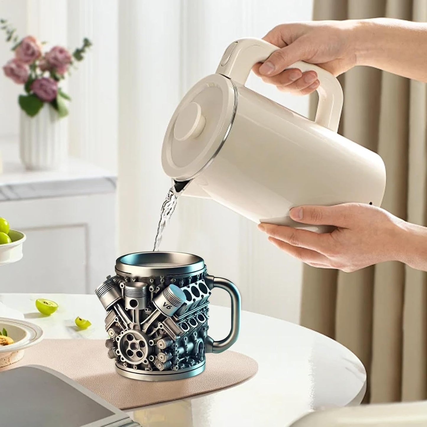 300ml V8 & V6 Engines Stainless Steel Cup