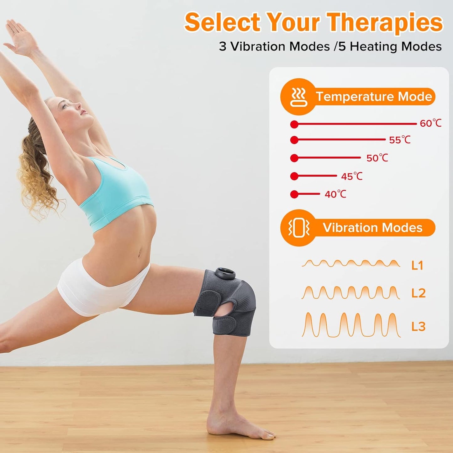3-in-1 Heated Knee Elbow Shoulder Brace Wrap