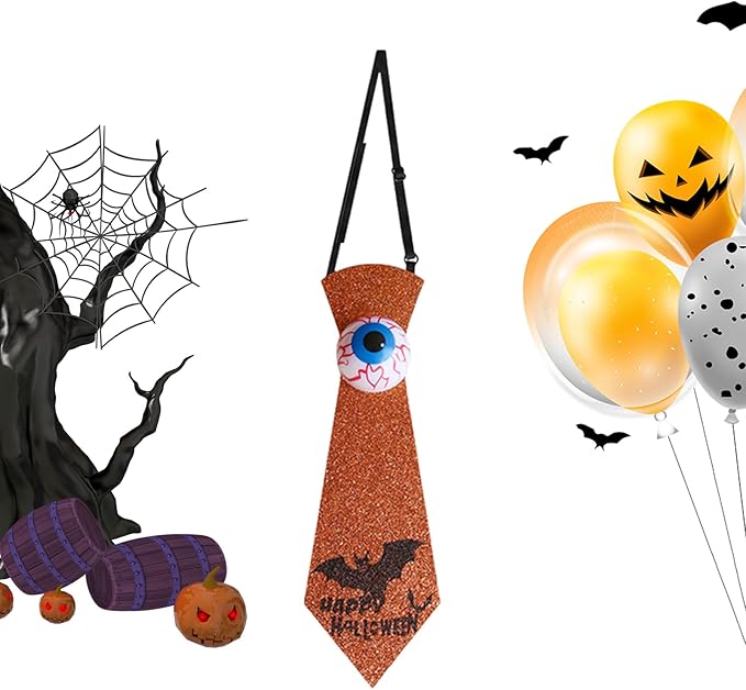 Halloween Luminous Bow/Eyeball Tie
