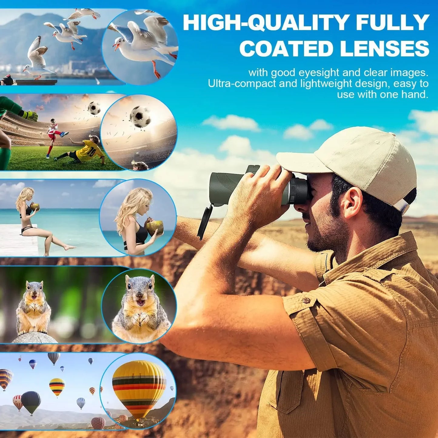 80x100 HD Monocular Telescope