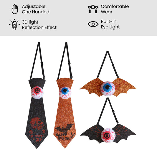 Halloween Luminous Bow/Eyeball Tie
