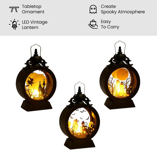 Halloween Vintage LED Candle Lights Lantern