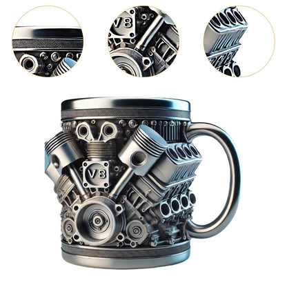 300ml V8 & V6 Engines Stainless Steel Cup