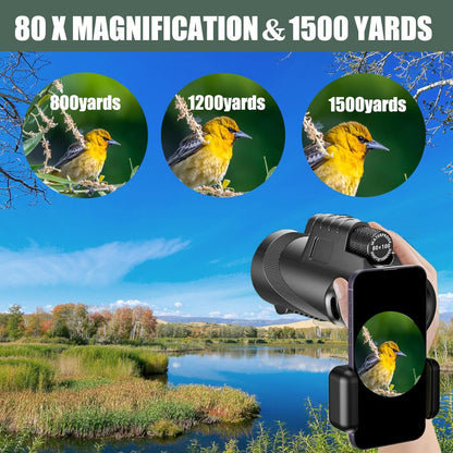 80x100 HD Monocular Telescope