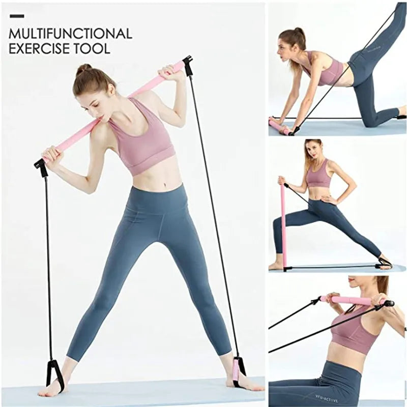 Yoga Pilates Bar Stick Resistance Bands