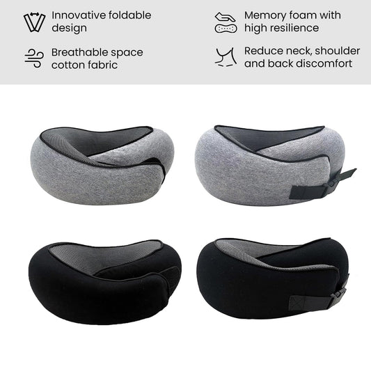 Memory Foam Travel Neck Pillow