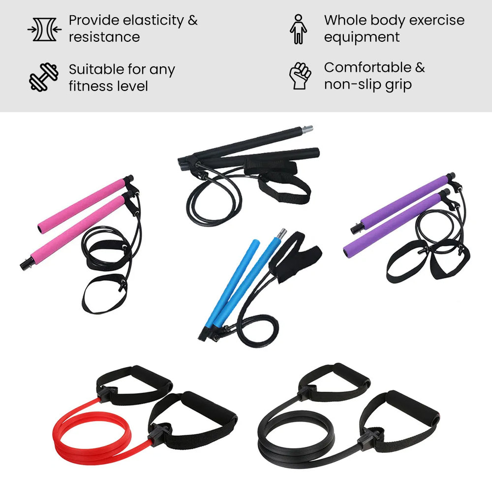 Yoga Pilates Bar Stick Resistance Bands