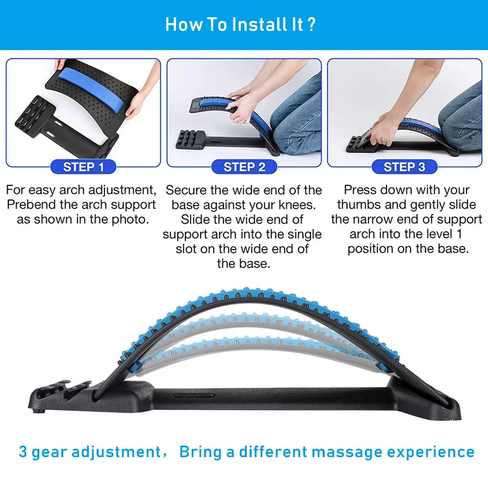 3 Levels Adjustable Back Stretcher