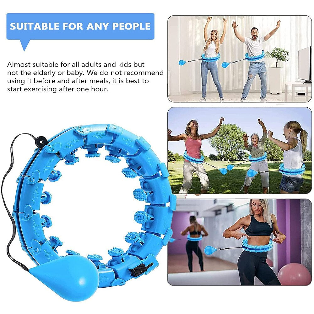 18 Section Adjustable Sport Hoops Abdominal Thin Waist Exercise Detachable Massage Hoops Fitness Circle Gym Training Weight Loss